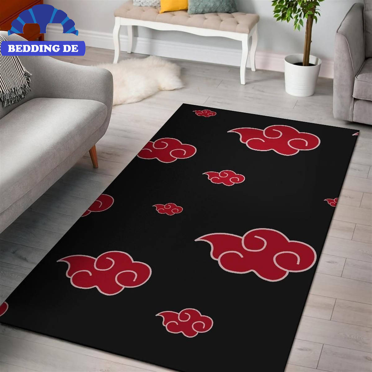 Akatsuki Cloud Naruto Teppich Wohnzimmer Küchenteppich Teppichboden, Für echte Konoha Fans