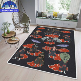 Akatsuki Fan Gift Akatsuki Team Naruto Anime - Teppich Wohnzimmer Küchenteppich Teppichboden, Gemütlichkeit im Otaku Stil
