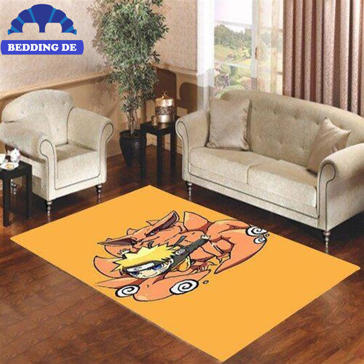 Chibi Naruto And Kyubi Teppich Wohnzimmer Küchenteppich Teppichboden, Sharingan Augen Edition