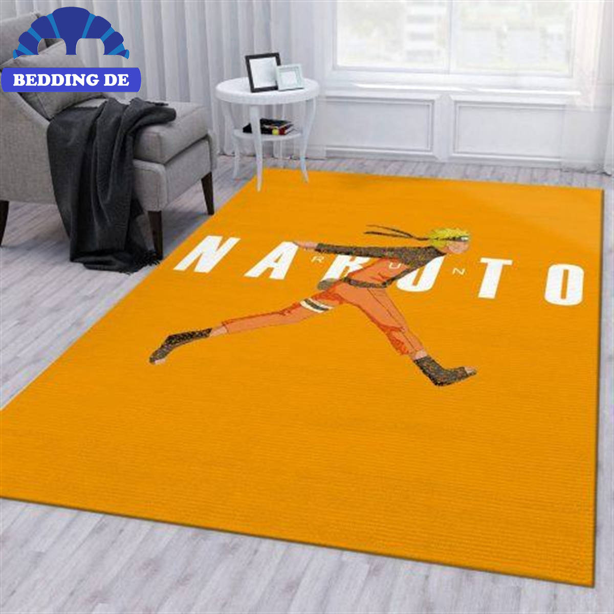 Naruto Air Jordan Run Teppich Wohnzimmer Küchenteppich Teppichboden, Klarer Druck & Lebendige Farben