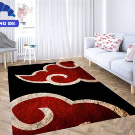 Naruto Akatsuki Logo Teppich Wohnzimmer Küchenteppich Teppichboden, Gemütlichkeit im Otaku Stil