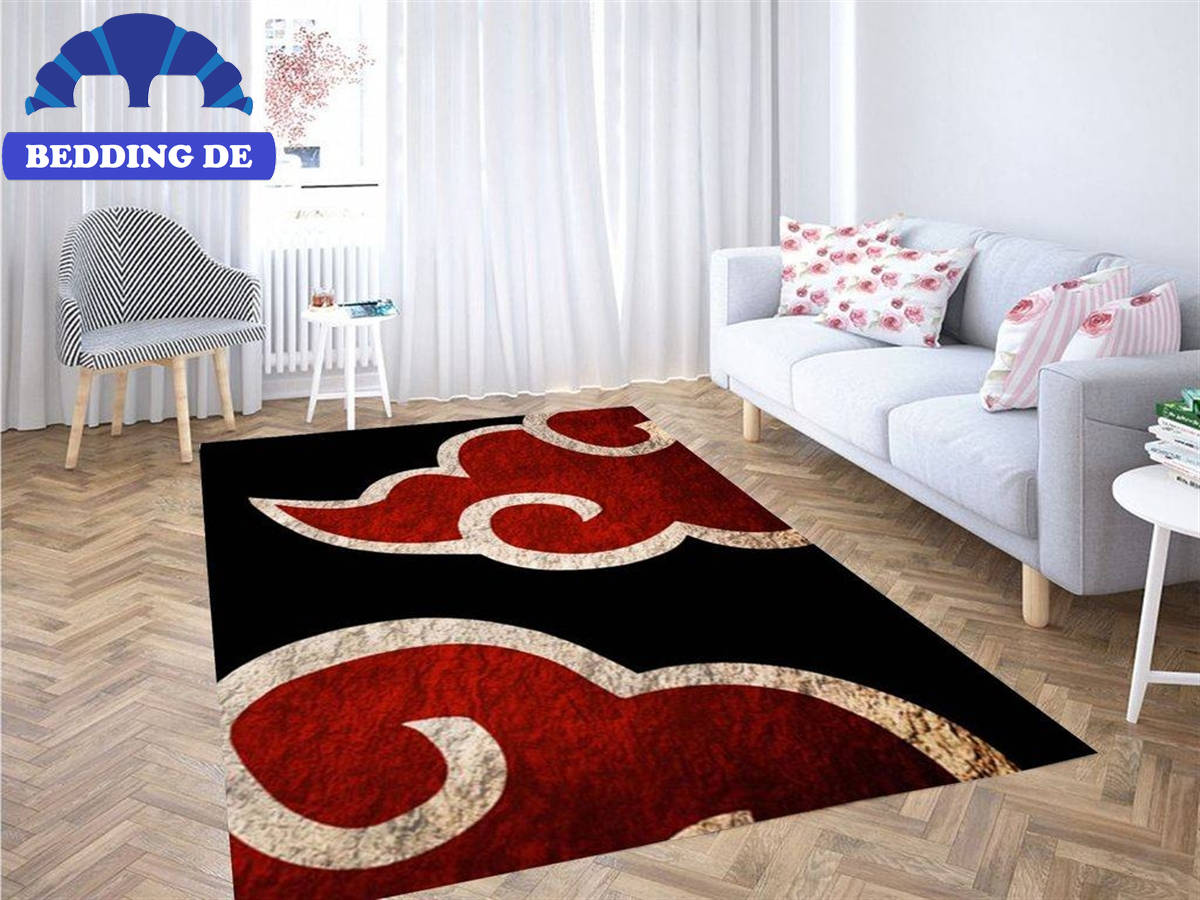 Naruto Akatsuki Logo Teppich Wohnzimmer Küchenteppich Teppichboden, Gemütlichkeit im Otaku Stil