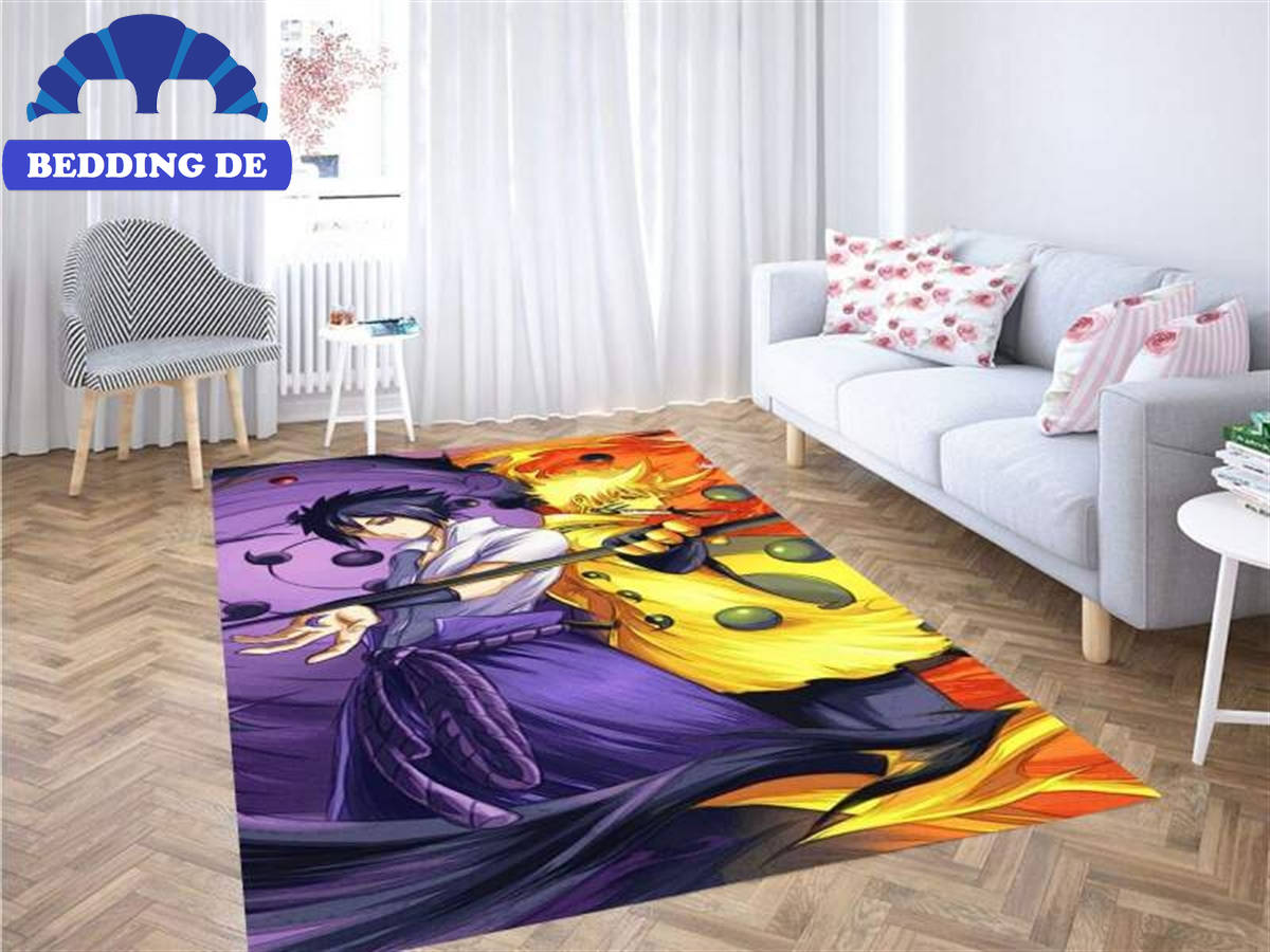 Naruto And Sasuke Sage Mode Teppich Wohnzimmer Küchenteppich Teppichboden, Weich und Rutschfester Komfort