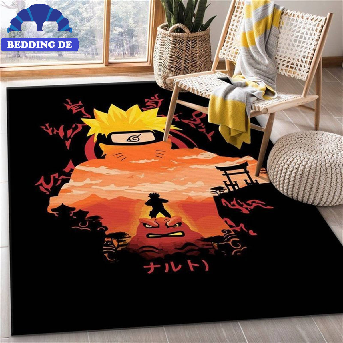 Naruto Anime 2 - Teppich Wohnzimmer Küchenteppich Teppichboden, Für echte Konoha Fans