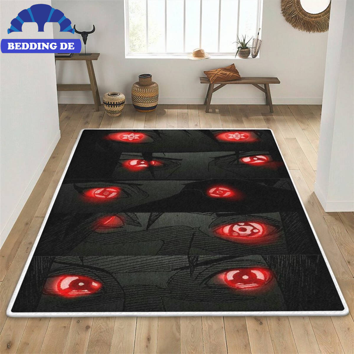 Naruto Anime Fan Gift Special Eyes Sharingan - Teppich Wohnzimmer Küchenteppich Teppichboden, Ninja Style für deinen Boden