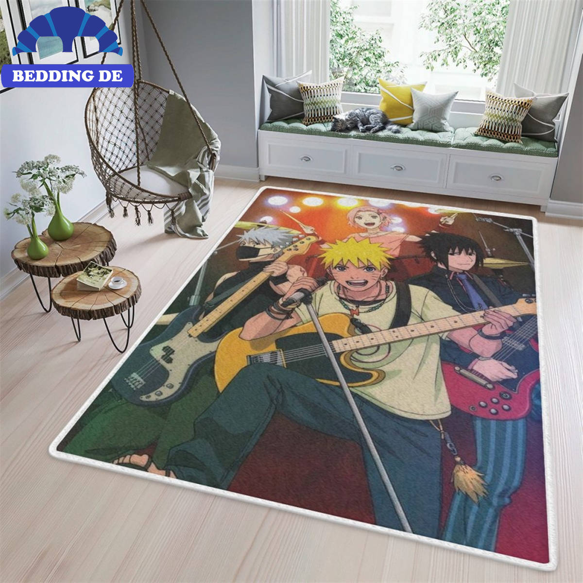 Naruto Anime Fan Gift Team 7 Kakashi Sasuke Sakura Naruto - Teppich Wohnzimmer Küchenteppich Teppichboden, Perfekt für dein Gaming Zimmer
