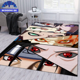 Naruto Character Eyes Teppich Wohnzimmer Küchenteppich Teppichboden, Ninja Style für deinen Boden