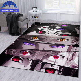 Naruto Eyes Anime Teppich Wohnzimmer Küchenteppich Teppichboden, Stilvoll und Pflegeleicht
