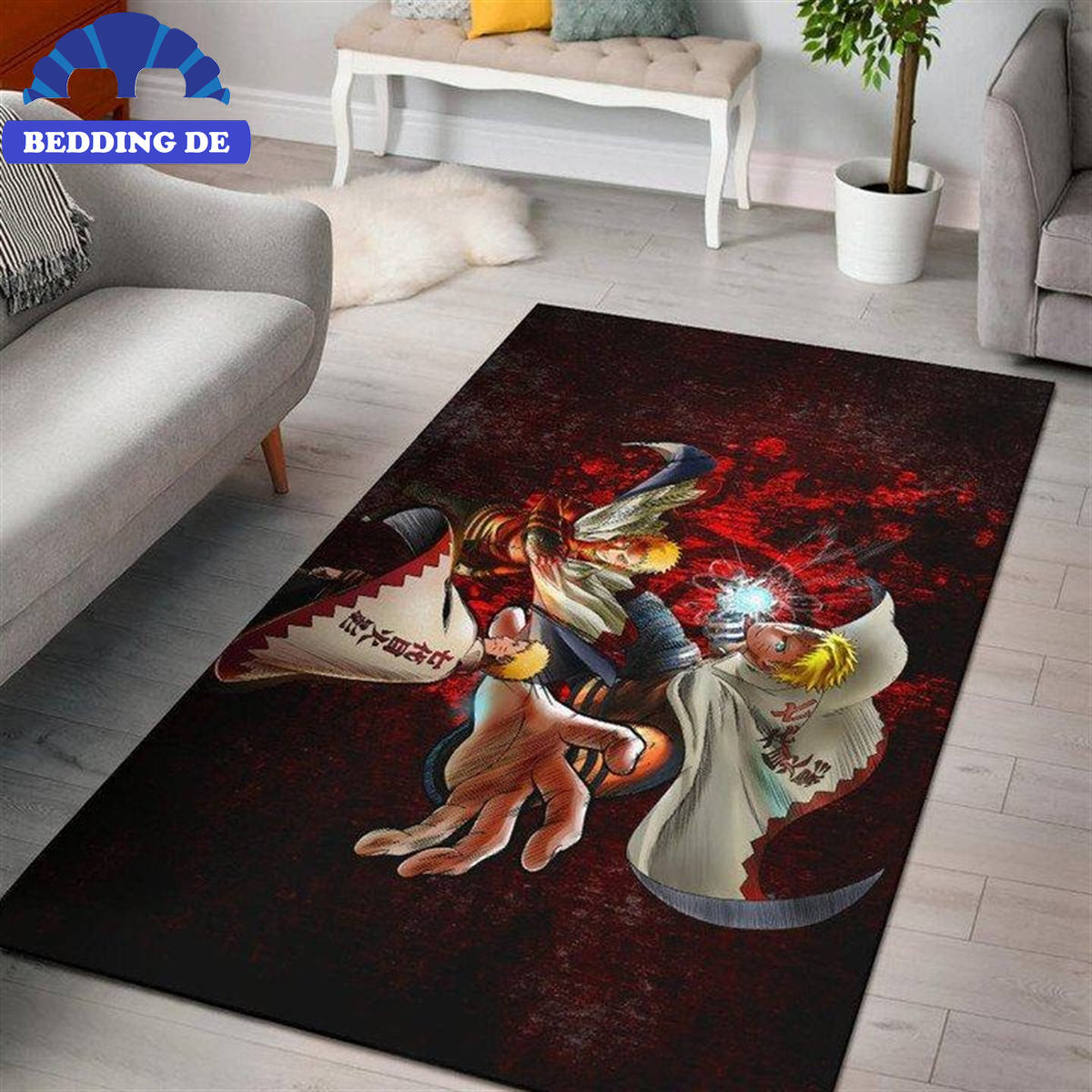 Naruto Hokage Sharingan Teppich Wohnzimmer Küchenteppich Teppichboden, Stilvoll und Pflegeleicht