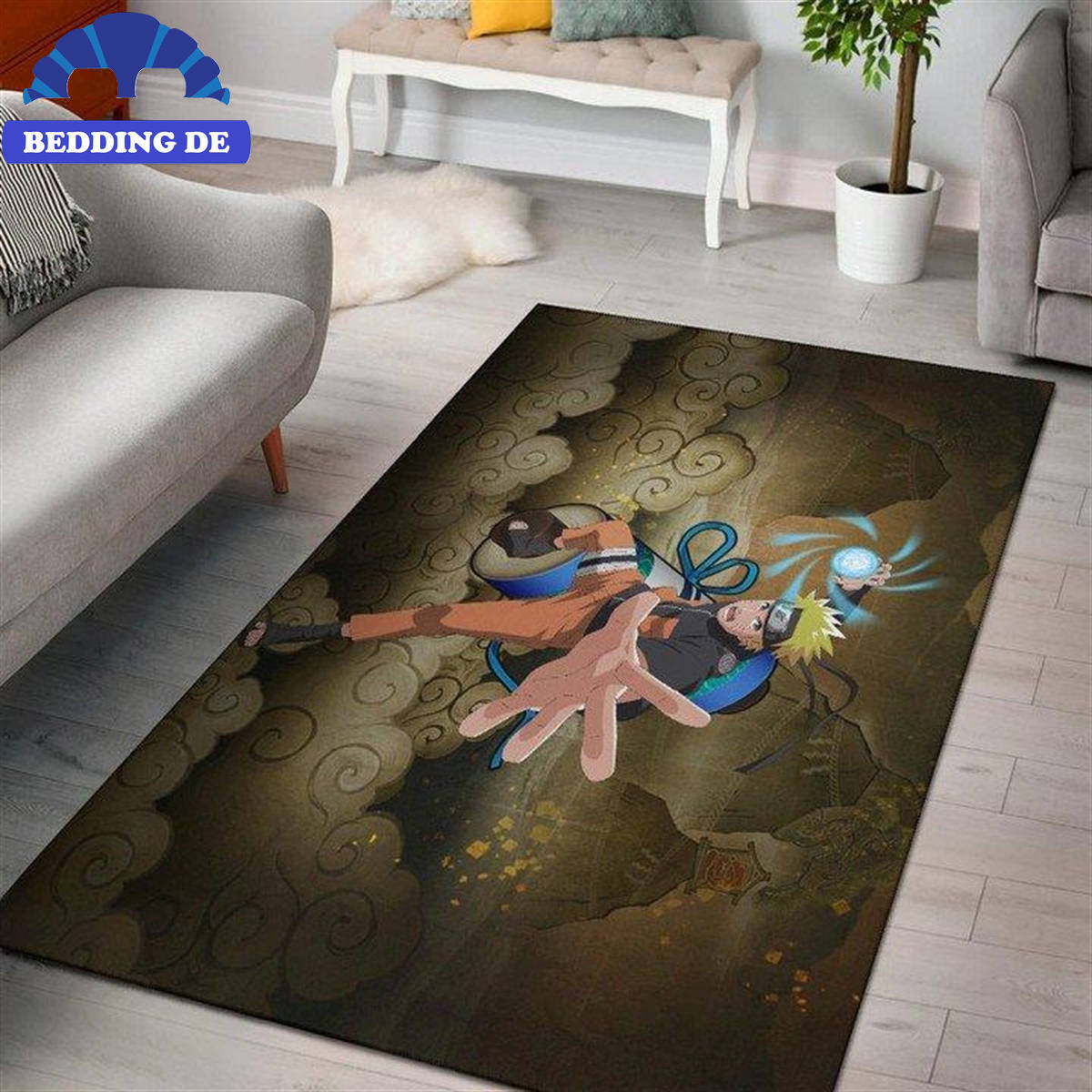 Naruto Rasengan Giant Scroll Sage Scene Teppich Wohnzimmer Küchenteppich Teppichboden, Hochwertiger Otaku Style
