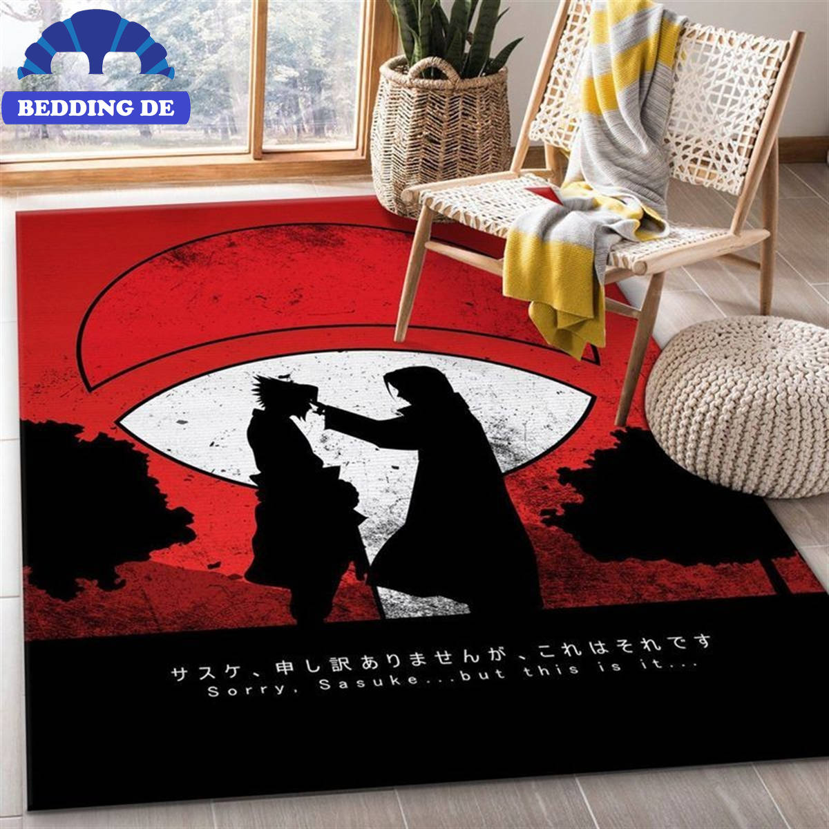 Naruto Shippuuden Sasuke And Itachi Uchiha Forehead Poke Anime - Teppich Wohnzimmer Küchenteppich Teppichboden, Perfekt für dein Gaming Zimmer