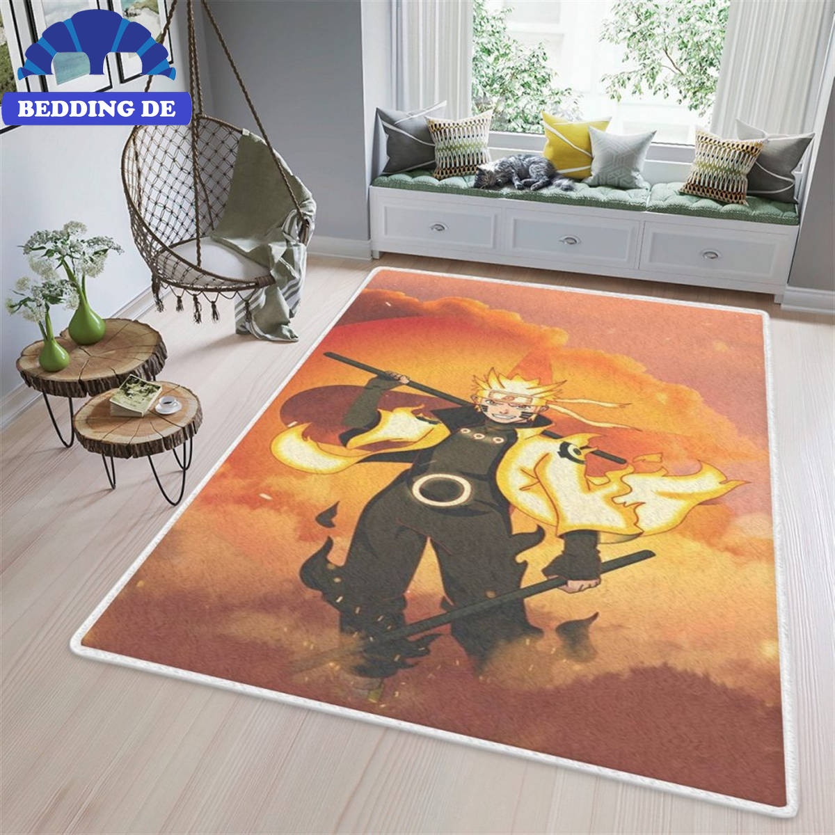 Naruto - Teppich Wohnzimmer Küchenteppich Teppichboden, Weich und Rutschfester Komfort