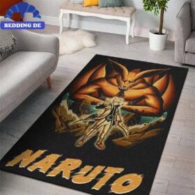 Naruto Together With Kurama In Battle Teppich Wohnzimmer Küchenteppich Teppichboden, Weich und Rutschfester Komfort
