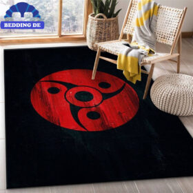 Naruto Uchiha Mangekyou Sharingan 2 - Teppich Wohnzimmer Küchenteppich Teppichboden, Premium Manga Teppich