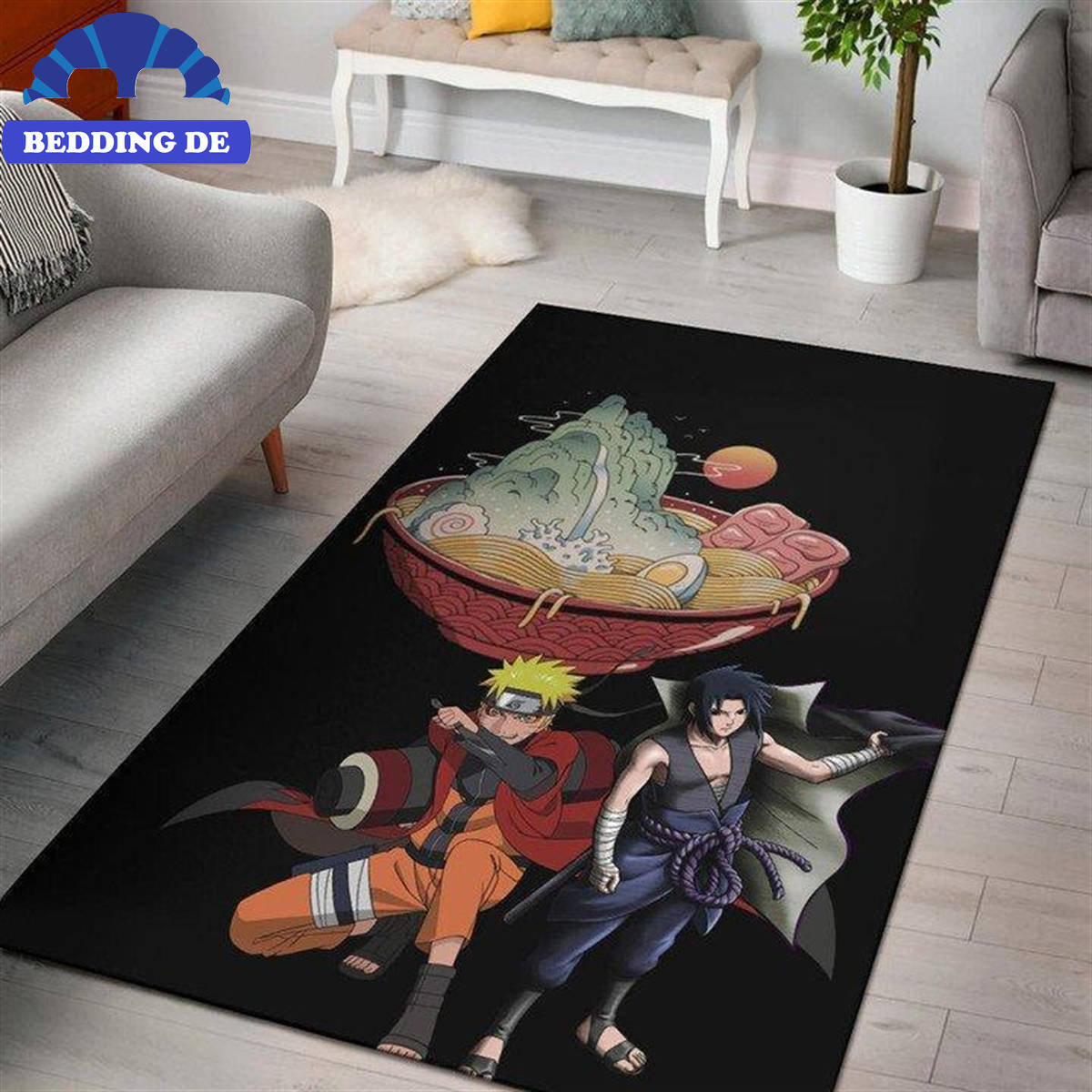 Naruto With Sasuke Ramen Teppich Wohnzimmer Küchenteppich Teppichboden, Perfekt für dein Gaming Zimmer