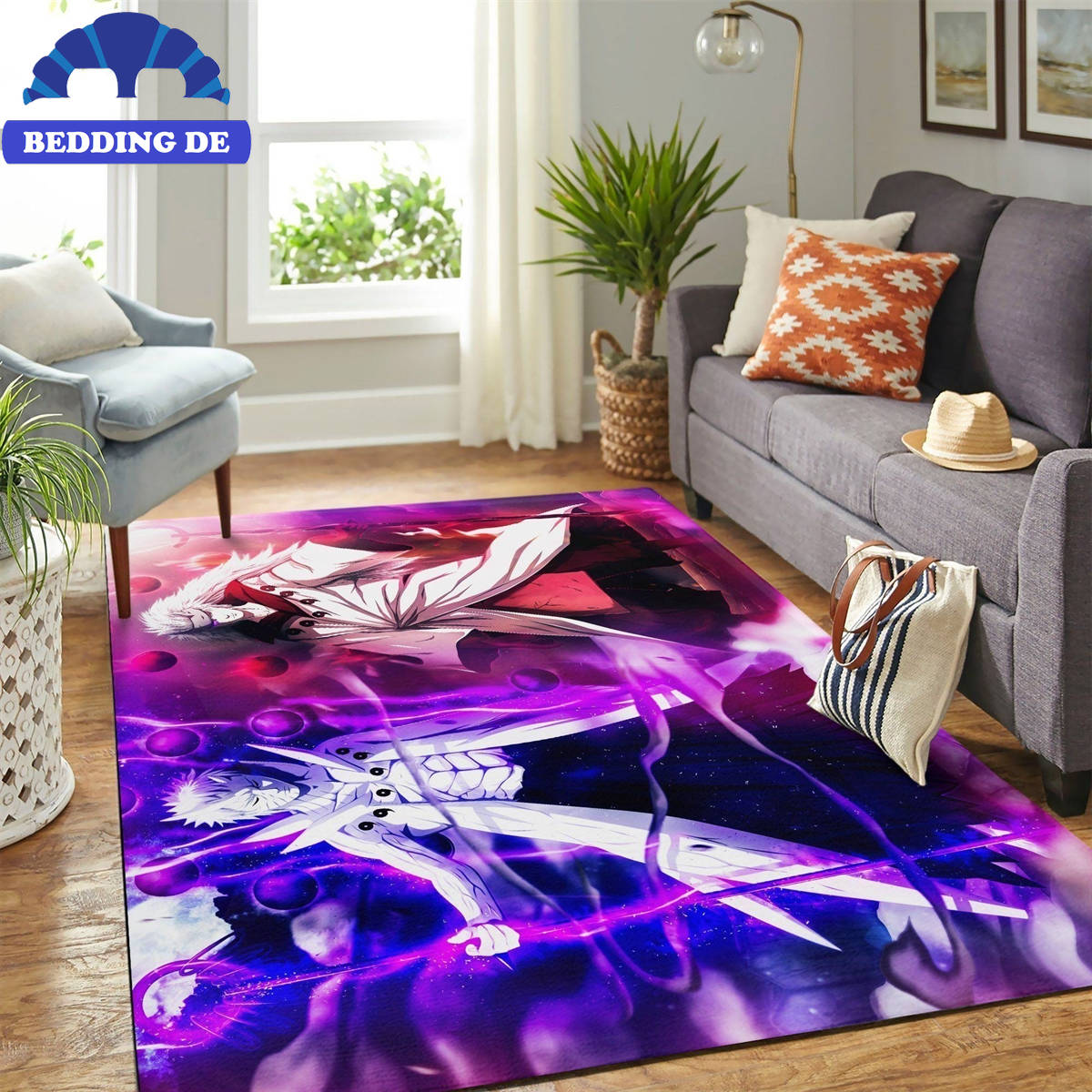 Obito Madara Naruto Teppich Wohnzimmer Küchenteppich Teppichboden, Anime Deko für dein Zuhause