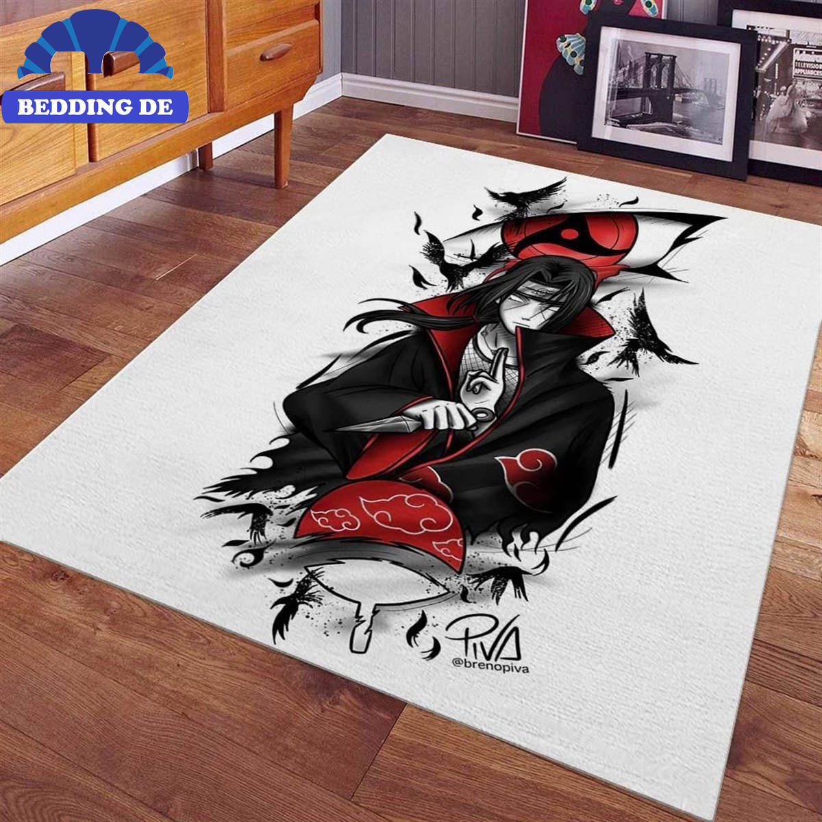 Teppich Itachi Uchiha Naruto Cool Teppich Für Wohnzimmer Teppich Für Schlafzimmer Rutschfest Waschbar Teppich Kinderzimmer Teppich Rund, Das ultimative Geschenk für Anime Fans