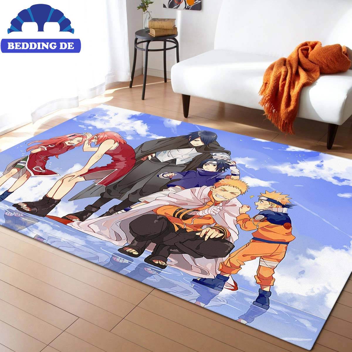 Teppich Naruto Und Seine Freunde Beddingde02, Einzigartiges Anime Design