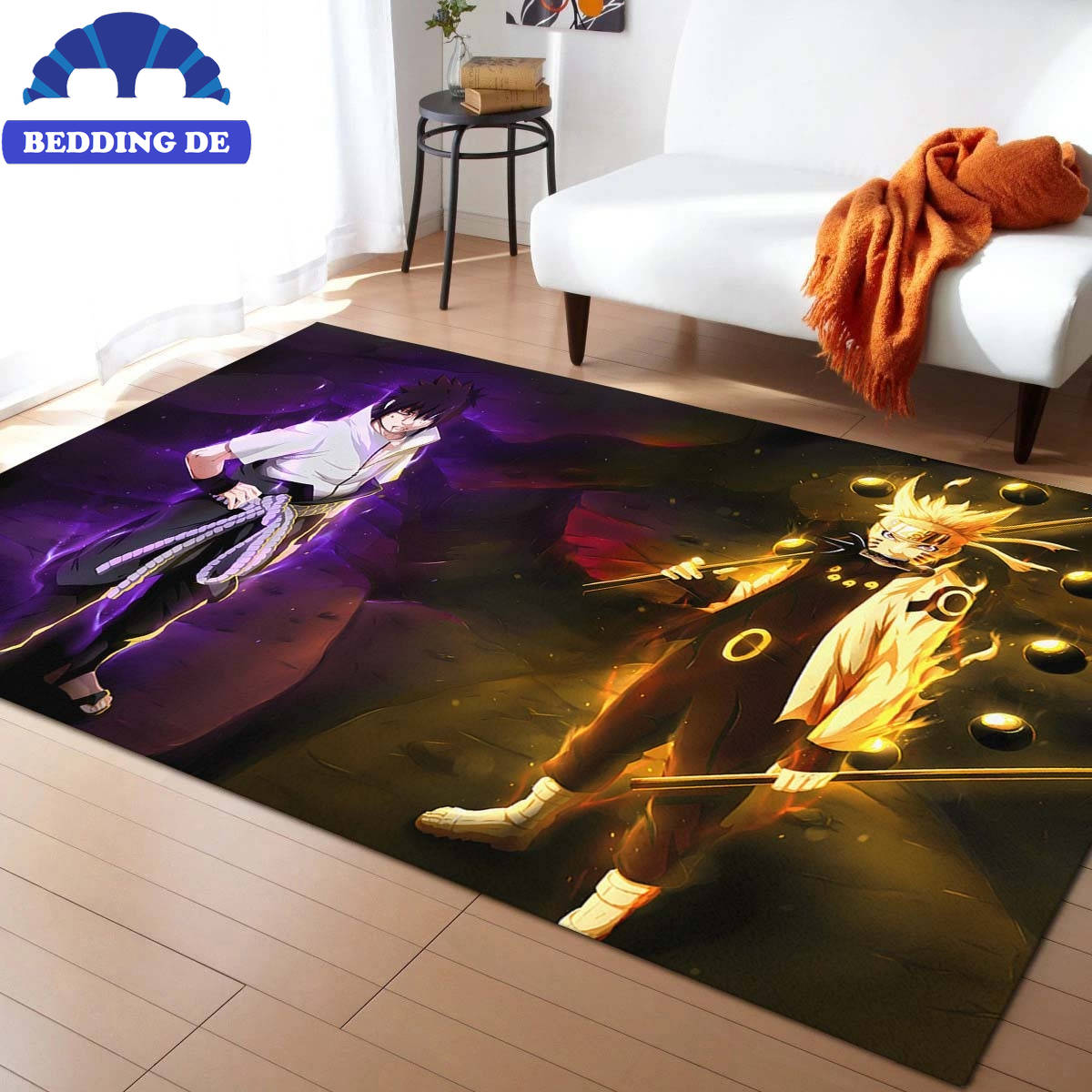 Teppich Naruto Und Uchiha Sasuke Kmpfen, Dein Anime Schlafzimmer Upgrade