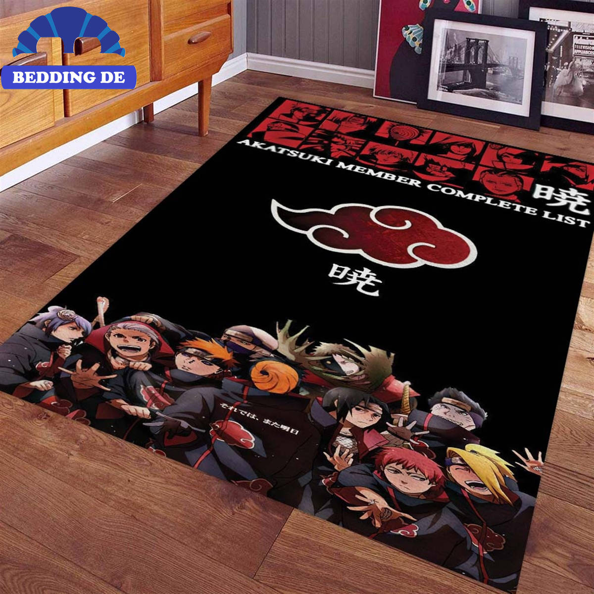 Teppich Team Akatsuki Im Naruto Manga, Sharingan Augen Edition