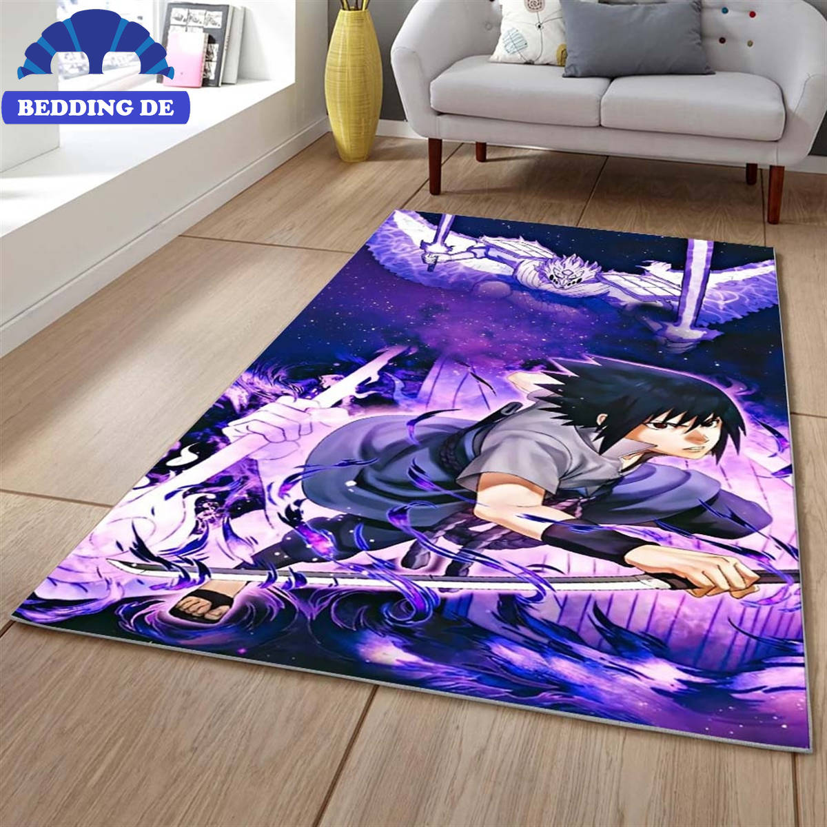 Teppich Uchiha Sasuke Im Naruto Charakter Beddingde03, Für echte Konoha Fans