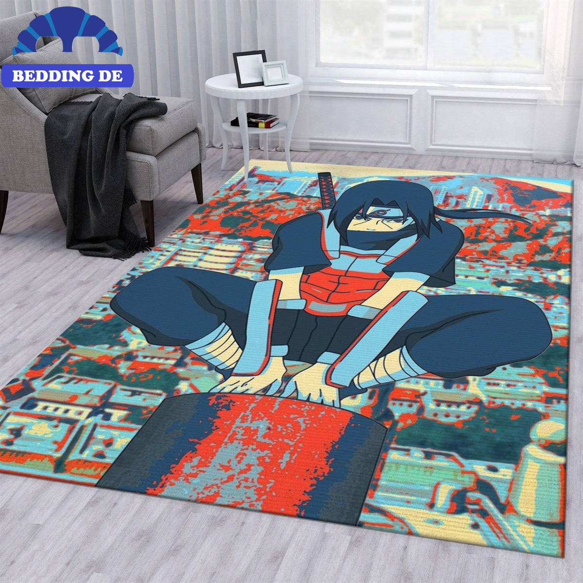 Uchiha Itachi Anime Naruto Teppich Wohnzimmer Küchenteppich Teppichboden, Legendäres Hokage Design