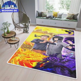 Uzumaki Naruto Uchiha Sasuke - Teppich Wohnzimmer Küchenteppich Teppichboden, Anime Deko für dein Zuhause