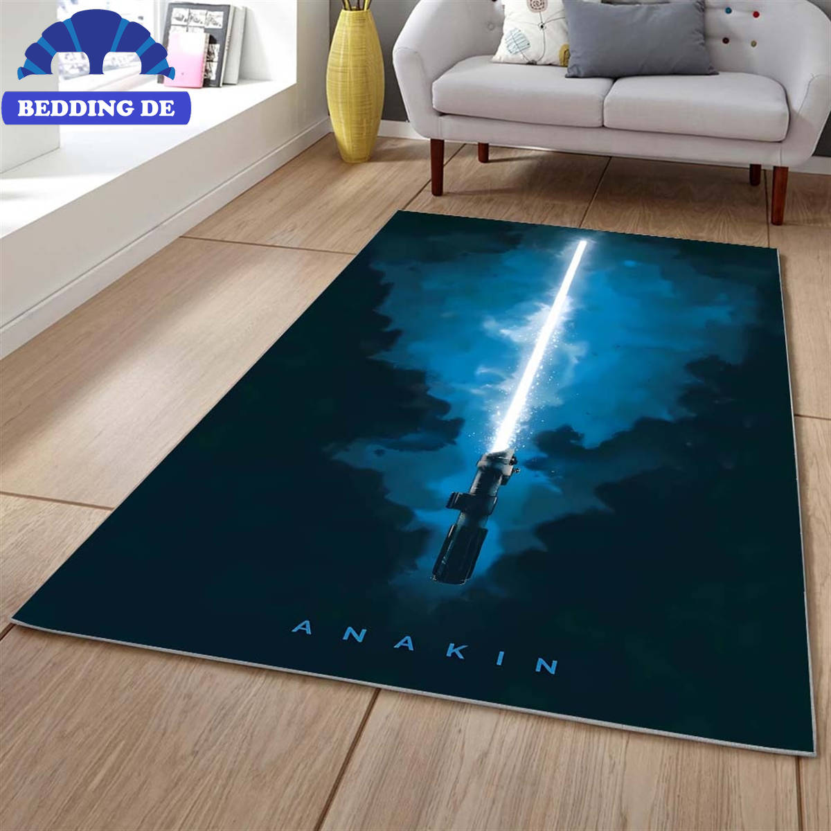 Teppich Anakin Star Wars Lichtschwerter, Dicker Flor für spürbare Gemütlichkeit